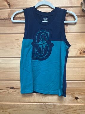 Genuine Merchandise Kids Tank Top - Teal & Navy Mariners Logo